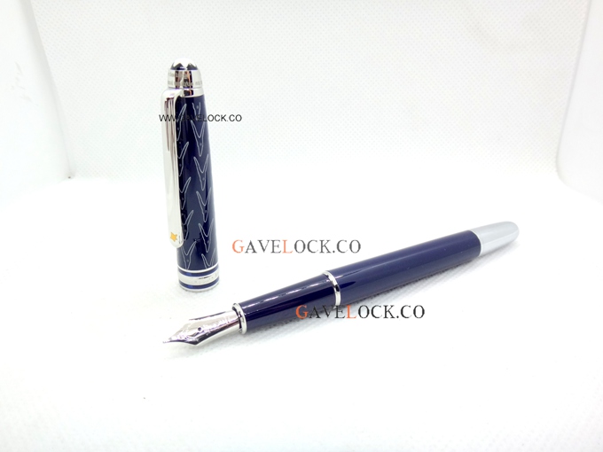 Montblanc Le Petit Prince Silver Clip Blue Barrel Fountain Pen